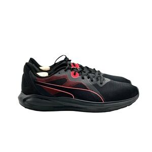 Puma Transport Mens Running Shoes Black Red‎ Mesh Sneakers 376289-02 Size 13